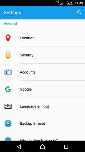 Scroll to and select Location