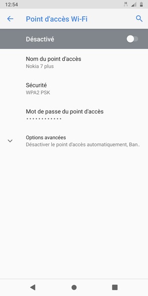 Activer le Point d'accès Wi-Fi
