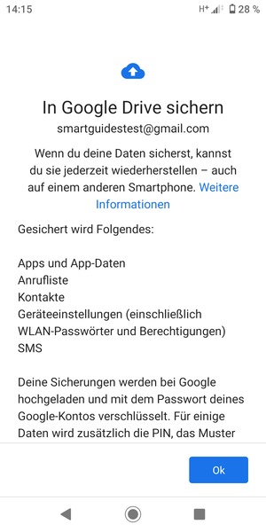 Wählen Sie Ok