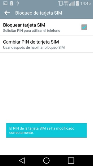 Su PIN de la tarjeta SIM ha sido cambiado