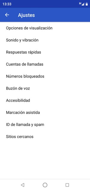 Seleccione Buzón de voz