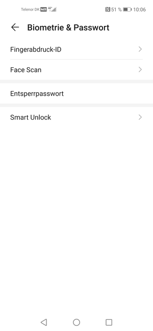 Wählen Sie  Entsperrpasswort