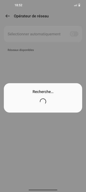 Veuillez attendre la fin de la recherche