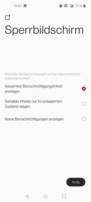 Wählen Sie die gewünschte Option und wählen Sie Fertig