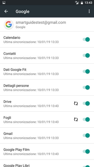 Assicurati che Contatti sia selezionato