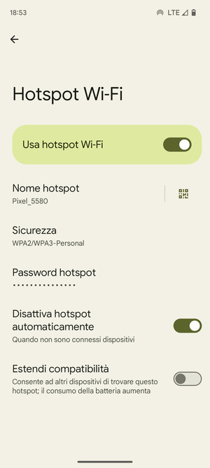 Il telefono è ora pronto per essere usato come modem