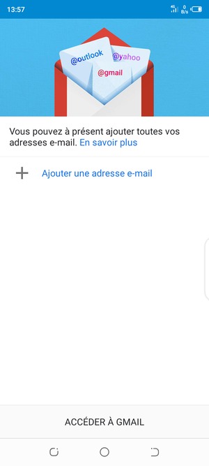 Sélectionnez Ajouter une adresse e-mail