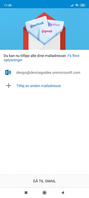 Vælg GÅ TIL GMAIL