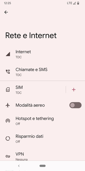 Seleziona Hotspot e  tethering