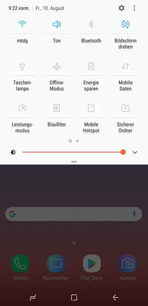 Wählen Sie Ton, um in den Vibrations-Modus zu wechseln