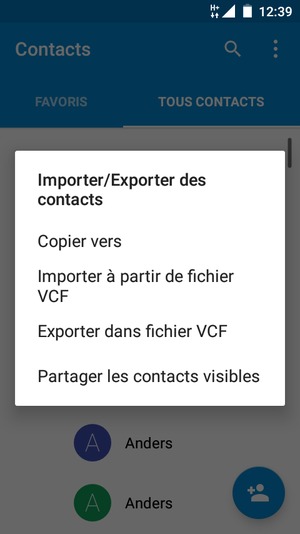 Sélectionnez Copier vers