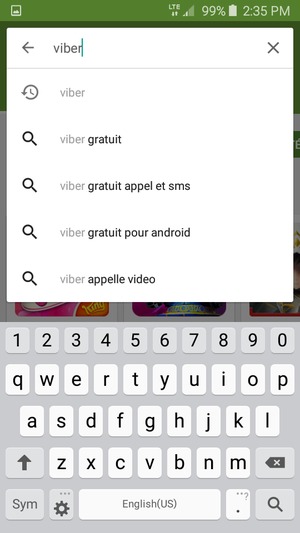 Saisissez le nom de l'appli et sélectionnez Rechercher