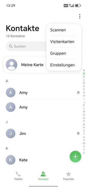 Wählen Sie Einstellungen