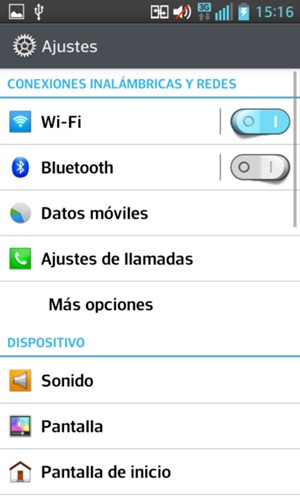 Seleccione Wi-Fi