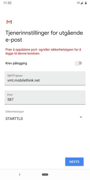 Velg Sikkerhetstype