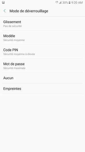 Sélectionnez Modèle