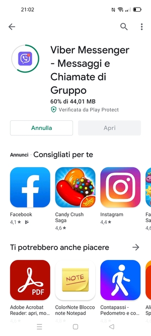 Attendi il completamento del processo di installazione