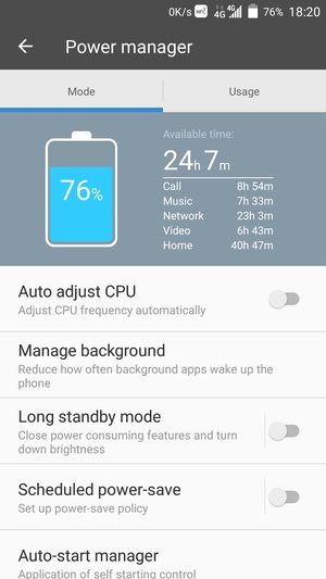 Schakel Auto adjust CPU in