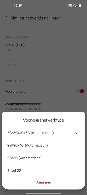 Selecteer uw voorkeursoptie