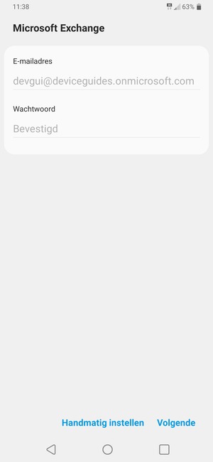 Selecteer Handmatig instellen