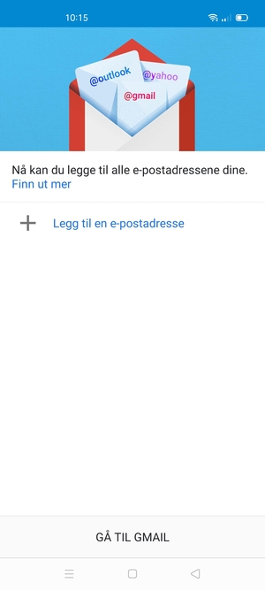 Velg Legg til en e-postadresse