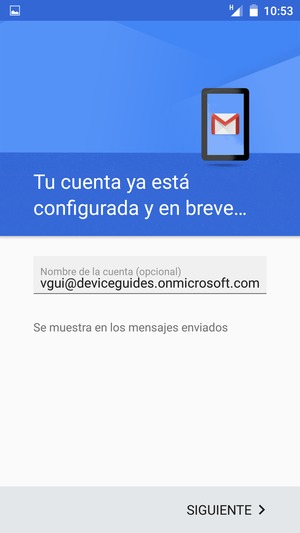 Déle a su cuenta un nombre y seleccione SIGUIENTE