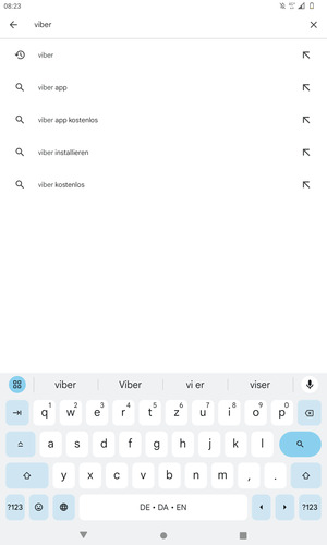 Geben Sie den Namen der App ein und wählen Sie Suchen