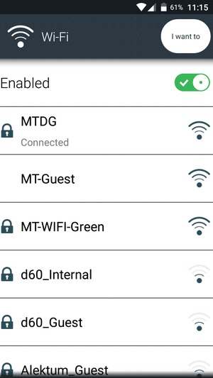 You are now connected to the Wi-Fi network