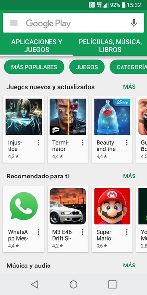 Seleccione la barra de Búsqueda