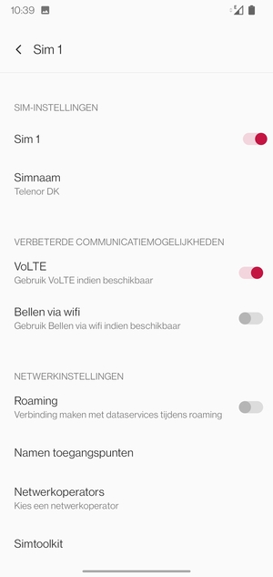 Om van netwerk te wisselen in geval van netwerkproblemen, selecteert u Netwerkoperators