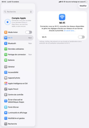 Activer le Wi-Fi