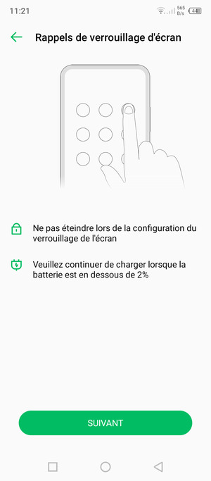Sélectionnez SUIVANT