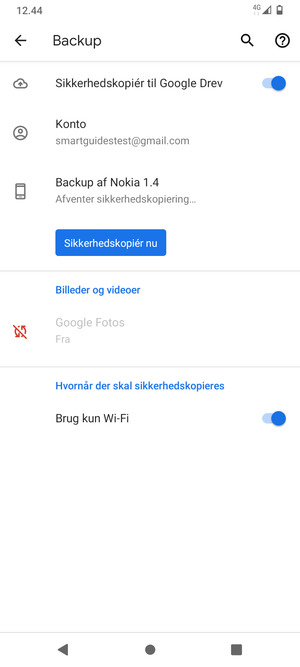 Vælg Konto