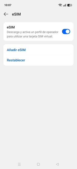 Seleccione Añadir eSIM