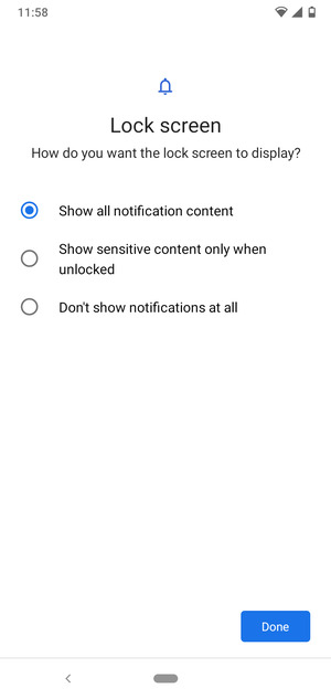 Select your preferred option and select Done