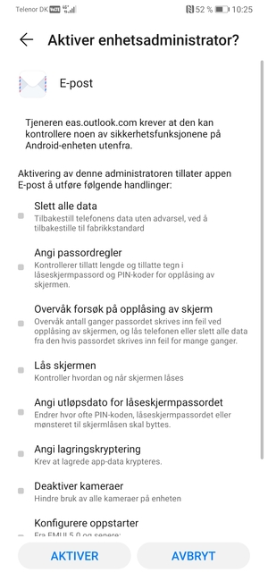 Velg AKTIVER