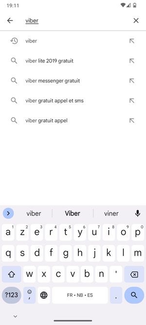 Saisissez le nom de l'appli et sélectionnez Rechercher