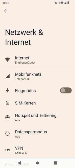 Wählen Sie Mobilfunknetz