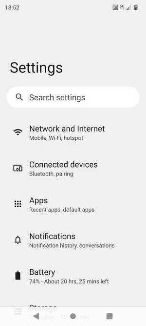 Select Network and Internet