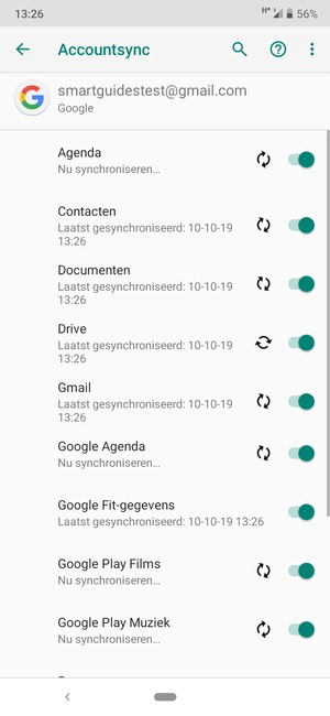 Uw gegevens worden gesynchroniseerd