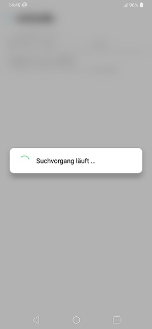 Warten Sie, bis die Suche abgeschlossen ist
