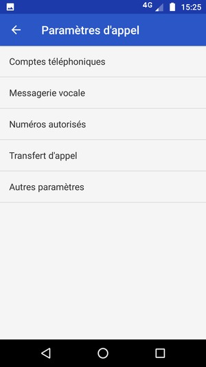 Sélectionnez Messagerie vocale