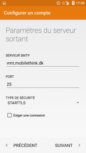 Décochez la case Exiger une connexion et sélectionnez SUIVANT