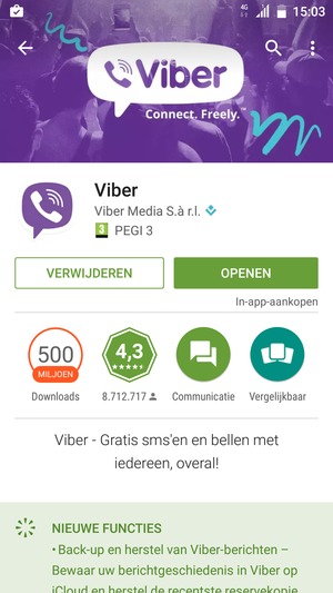 Selecteer OPENEN