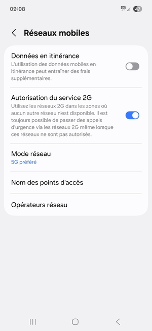 Sélectionnez Nom des points d'accès