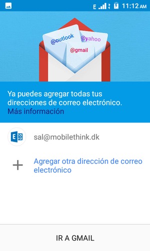 Seleccione IR A GMAIL