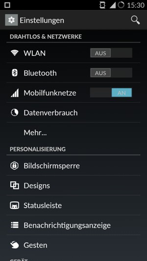 Wählen Sie WLAN