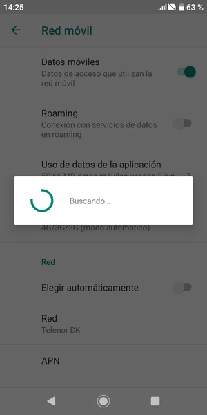 Espere a que la búsqueda termine