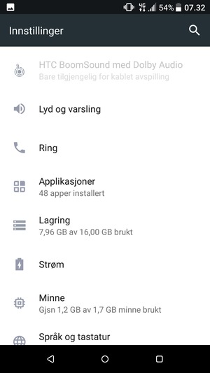 Bla til og velg Strøm