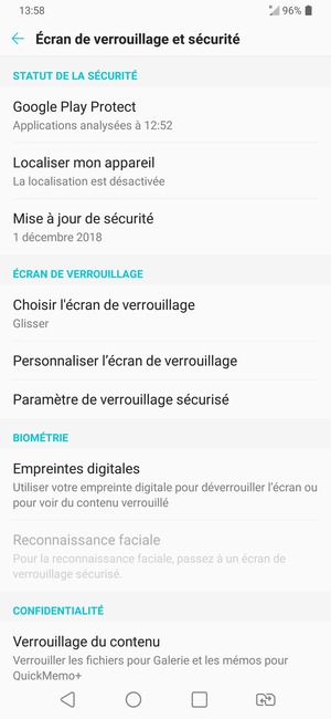 Sélectionnez Choisir l'écran de verrouillage